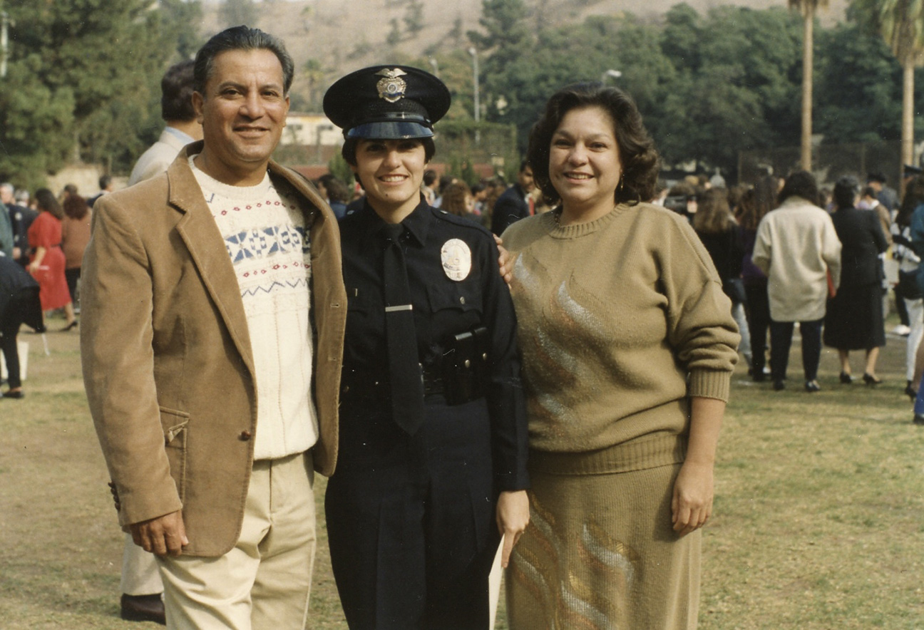 Nieto_flanked_by_her_parents_at_her_LAPD_induction